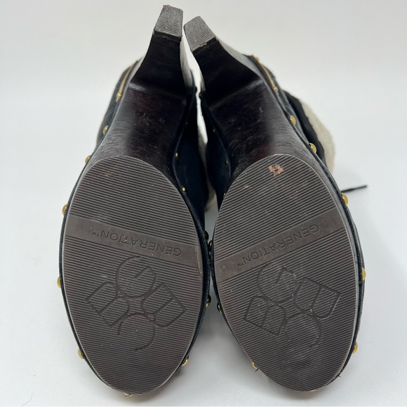 BCBG Generation Melo Boots Size 7 Sherpa Faux Fur Lined Heeled Ankle Boots - Picture 7 of 8